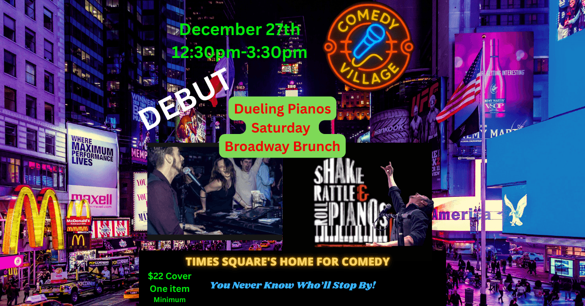 Comedy Village's Dueling Pianos Show Celebrates 15th Sold-Out Year as Interactive Broadway District Experience